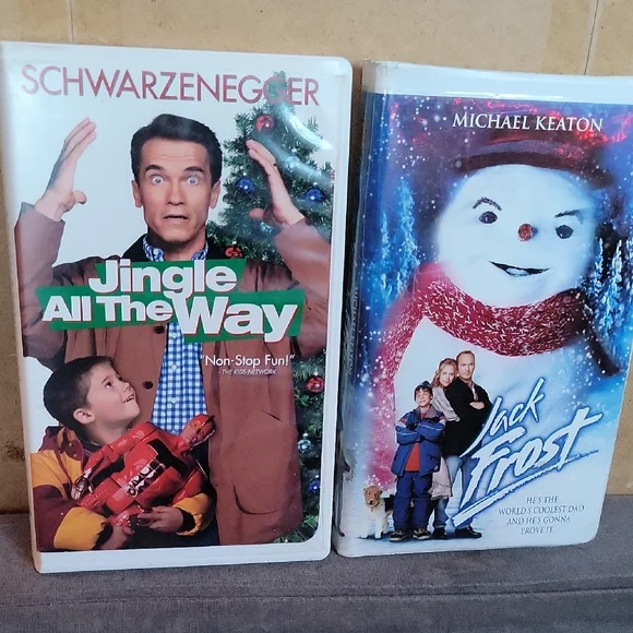 Jingle All The Way and Jack Frost VHS Tapes - Picture 1 of 1